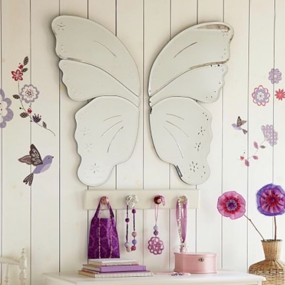 Extra Large Frameless butterfly mirror